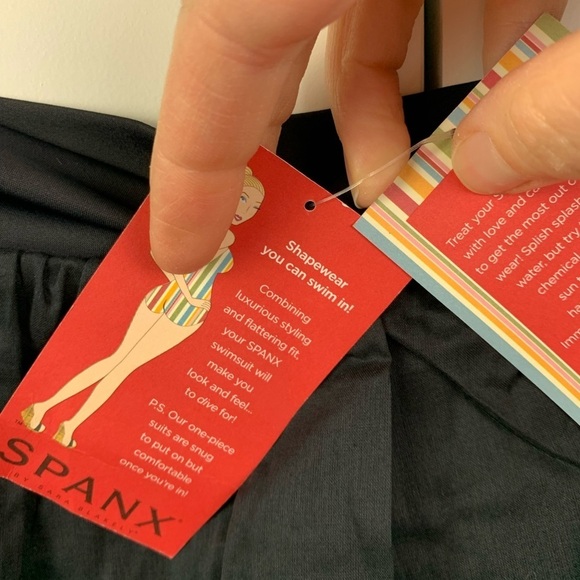 NWT Spanx S M Look At Me Black Swimsuit Cover Up Maxi Skirt Waist Tie - Picture 6 of 7